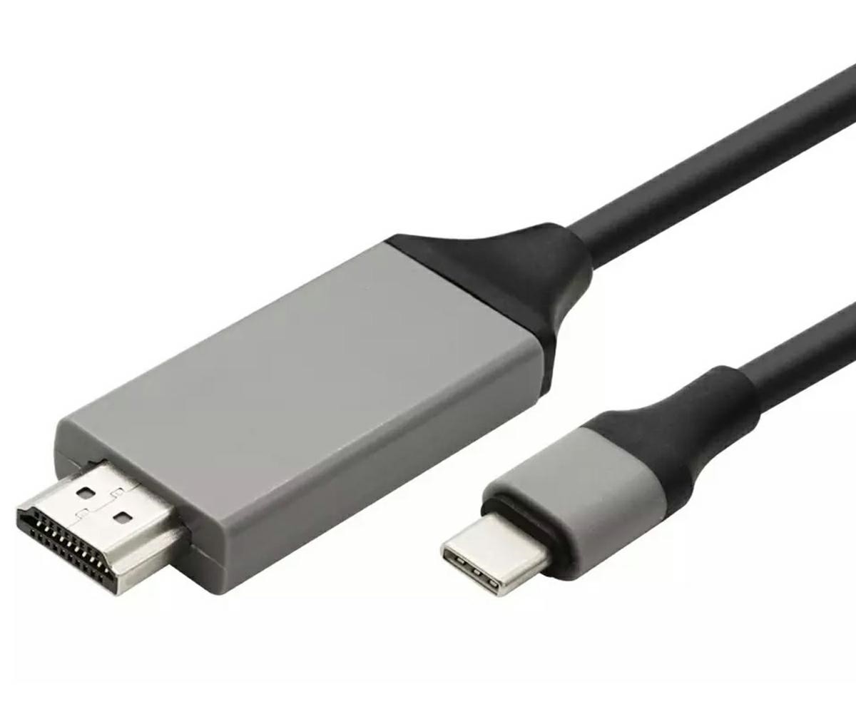 Cablu HDMI - USB C, adaptor MHL inclus, suport 3D, 4K, 48 biti, negru/gri - imagine 5